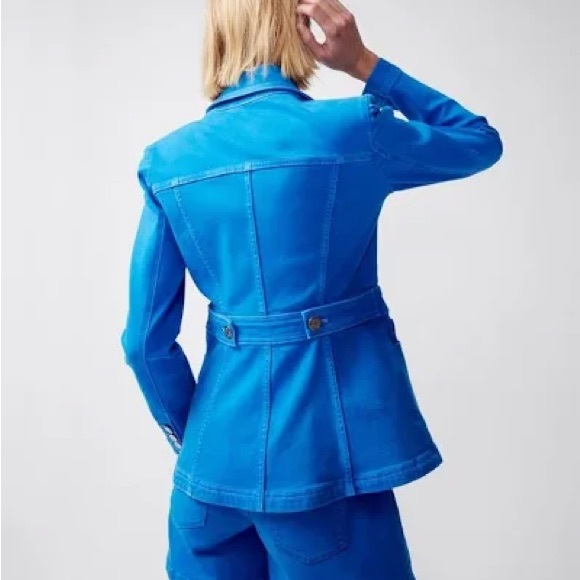 WHBM Casual Denim Blazer Isla Blue Jacket 12 SLIM FIT - Picture 2 of 4